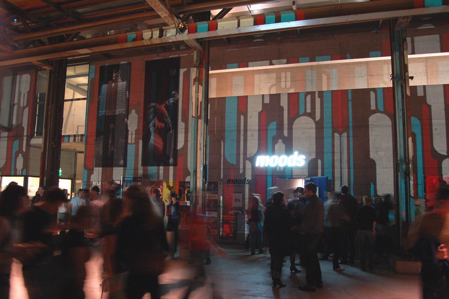 Room corner with large striped projections – Nokia Trends - Zürich, Schiffbau, Zürich, Switzerland