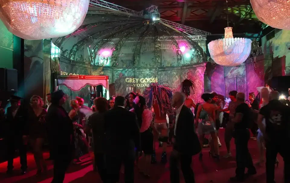Grey-Goose-Motive als Raumprojektionen im historischen Saal – LIFE BALL, Rathaus, Wien, Österreich