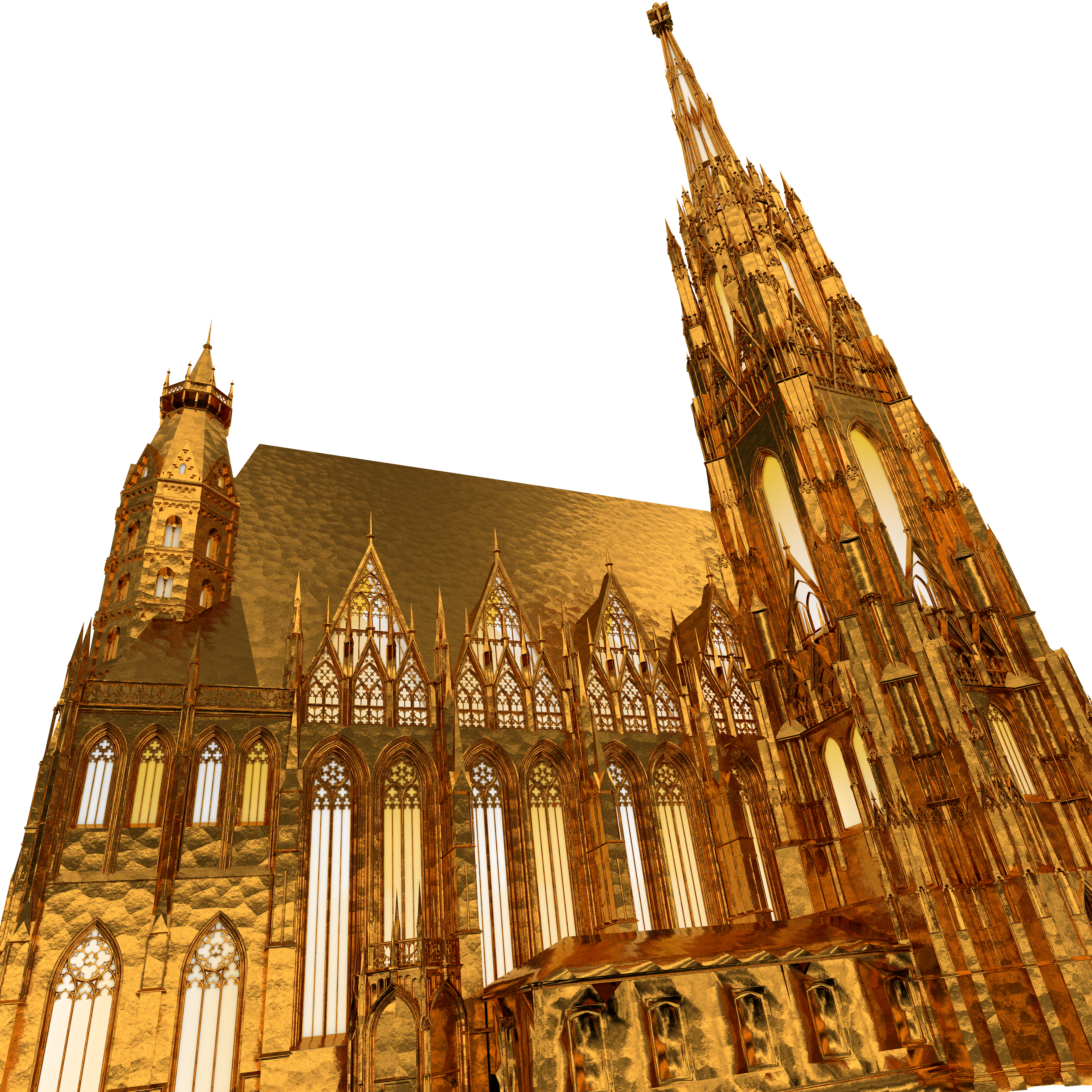 Goldfarbene Großbildprojektion auf die Domfassade – AUSTRIA FOR LIFE, Stephansdom, Wien, Österreich